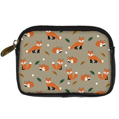 Fox Pattern Texture Digital Camera Leather Case