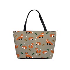 Fox Pattern Texture Classic Shoulder Handbag