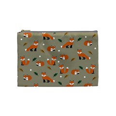 Fox Pattern Texture Cosmetic Bag (Medium)