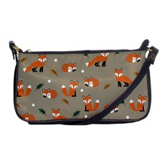 Fox Pattern Texture Shoulder Clutch Bag