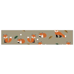 Fox Pattern Texture Small Premium Plush Fleece Scarf