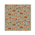 Fox Pattern Texture Square Satin Scarf (30  x 30 ) Front