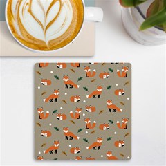 Fox Pattern Texture UV Print Square Tile Coaster 