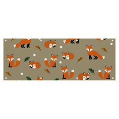 Fox Pattern Texture Banner and Sign 8  x 3 