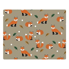 Fox Pattern Texture Premium Plush Fleece Blanket (Large)