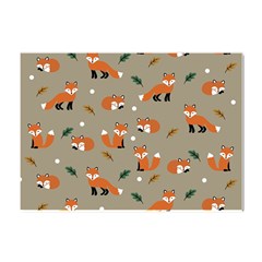 Fox Pattern Texture Crystal Sticker (A4)