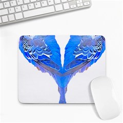 Budgies T- Shirt Blue Budgies - Heart Shape T- Shirt Small Mousepad by EnriqueJohnson