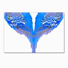 Budgies T- Shirt Blue Budgies - Heart Shape T- Shirt Postcards 5  X 7  (pkg Of 10) by EnriqueJohnson