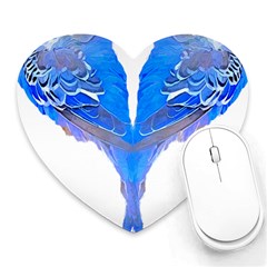 Budgies T- Shirt Blue Budgies - Heart Shape T- Shirt Heart Mousepad by EnriqueJohnson