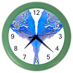 Budgies T- Shirt Blue Budgies - Heart Shape T- Shirt Color Wall Clock by EnriqueJohnson