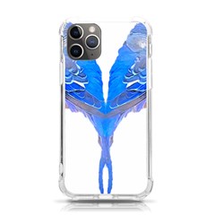 Budgies T- Shirt Blue Budgies - Heart Shape T- Shirt Iphone 11 Pro 5 8 Inch Tpu Uv Print Case by EnriqueJohnson