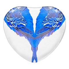 Budgies T- Shirt Blue Budgies - Heart Shape T- Shirt Heart Glass Fridge Magnet (4 Pack) by EnriqueJohnson