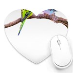 Budgies T- Shirt Cute Budgie Couple T- Shirt Heart Mousepad Front