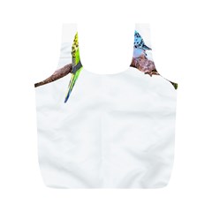 Budgies T- Shirt Cute Budgie Couple T- Shirt Full Print Recycle Bag (m) by EnriqueJohnson