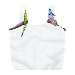 Budgies T- Shirt Cute Budgie Couple T- Shirt Full Print Recycle Bag (l) by EnriqueJohnson