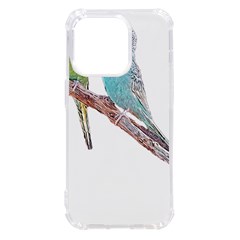 Budgies T- Shirt Cute Budgies - Green And Blue T- Shirt Iphone 14 Pro Tpu Uv Print Case by EnriqueJohnson