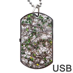 Climbing Plant At Outdoor Wall Dog Tag Usb Flash (one Side) by dflcprintsclothing