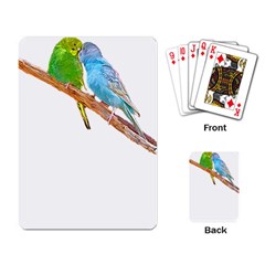 Budgies T- Shirt Cute Budgies Beaking T- Shirt Playing Cards Single Design (Rectangle)