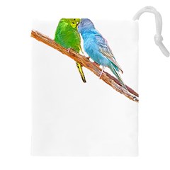 Budgies T- Shirt Cute Budgies Beaking T- Shirt Drawstring Pouch (5xl) by EnriqueJohnson