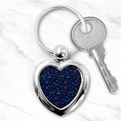 Scribble Pattern Texture Key Chain (heart) by Pakjumat