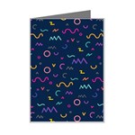 Scribble Pattern Texture Mini Greeting Card Left