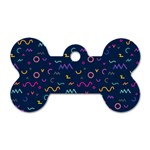 Scribble Pattern Texture Dog Tag Bone (One Side) Front