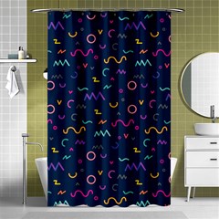 Scribble Pattern Texture Shower Curtain 48  X 72  (small)  by Pakjumat