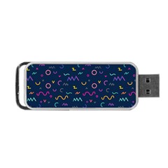 Scribble Pattern Texture Portable Usb Flash (one Side) by Pakjumat