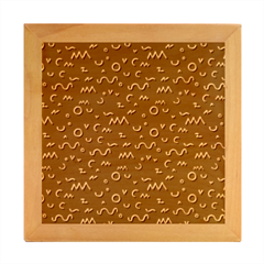 Scribble Pattern Texture Wood Photo Frame Cube by Pakjumat