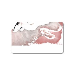 Bull Terrier T- Shirt A Painting Of A Black And White Bull Terrier On Pink Background T- Shirt Magnet (name Card) by EnriqueJohnson