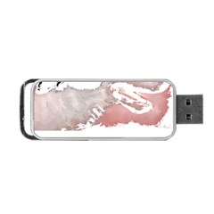 Bull Terrier T- Shirt A Painting Of A Black And White Bull Terrier On Pink Background T- Shirt Portable Usb Flash (one Side) by EnriqueJohnson