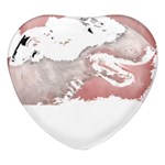 Bull Terrier T- Shirt A Painting Of A Black And White Bull Terrier On Pink Background T- Shirt Heart Glass Fridge Magnet (4 pack) Front