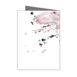 Bull Terrier T- Shirt A Painting Of A Bull Terrier With Its Tongue Out T- Shirt Mini Greeting Card Right