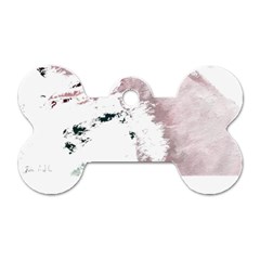 Bull Terrier T- Shirt A Painting Of A Bull Terrier With Its Tongue Out T- Shirt Dog Tag Bone (two Sides) by EnriqueJohnson