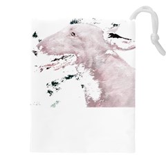 Bull Terrier T- Shirt A Painting Of A Bull Terrier With Its Tongue Out T- Shirt Drawstring Pouch (4xl) by EnriqueJohnson