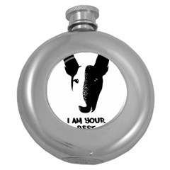 Bull Terrier T- Shirt Bull Terrier T- Shirt Round Hip Flask (5 Oz) by EnriqueJohnson