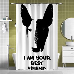 Bull Terrier T- Shirt Bull Terrier T- Shirt Shower Curtain 48  X 72  (small)  by EnriqueJohnson