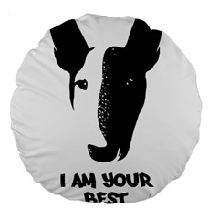 Bull Terrier T- Shirt Bull Terrier T- Shirt Large 18  Premium Flano Round Cushions by EnriqueJohnson