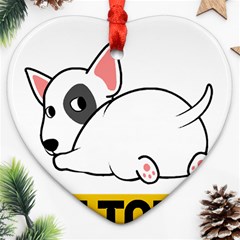 Bull Terrier T- Shirt Nope Not Today Bull Terrier 57 T- Shirt Ornament (heart) by EnriqueJohnson