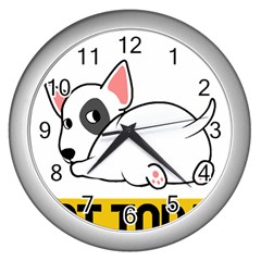 Bull Terrier T- Shirt Nope Not Today Bull Terrier 57 T- Shirt Wall Clock (silver) by EnriqueJohnson