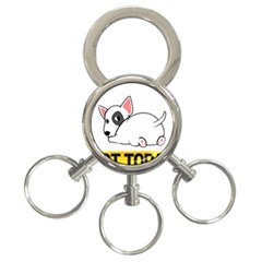 Bull Terrier T- Shirt Nope Not Today Bull Terrier 57 T- Shirt 3-ring Key Chain by EnriqueJohnson