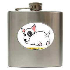 Bull Terrier T- Shirt Nope Not Today Bull Terrier 57 T- Shirt Hip Flask (6 Oz) by EnriqueJohnson