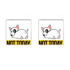 Bull Terrier T- Shirt Nope Not Today Bull Terrier 57 T- Shirt Cufflinks (square) by EnriqueJohnson