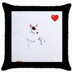 Bull Terrier T- Shirt Steal Your Heart Bull Terrier 01 T- Shirt Throw Pillow Case (black) by EnriqueJohnson