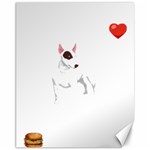 Bull Terrier T- Shirt Steal Your Heart Bull Terrier 01 T- Shirt Canvas 11  x 14  10.95 x13.48  Canvas - 1