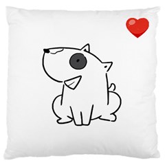 Bull Terrier T- Shirt Steal Your Heart Bull Terrier 08 T- Shirt Large Premium Plush Fleece Cushion Case (one Side) by EnriqueJohnson