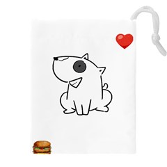 Bull Terrier T- Shirt Steal Your Heart Bull Terrier 08 T- Shirt Drawstring Pouch (4xl) by EnriqueJohnson