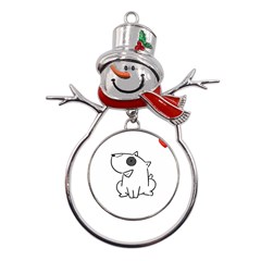 Bull Terrier T- Shirt Steal Your Heart Bull Terrier 08 T- Shirt Metal Snowman Ornament by EnriqueJohnson