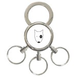 Bull Terrier T- Shirt White Look Calm Bull Terrier 18 T- Shirt (1) 3-Ring Key Chain Front