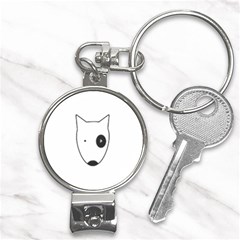 Bull Terrier T- Shirt White Look Calm Bull Terrier 18 T- Shirt (1) Nail Clippers Key Chain by EnriqueJohnson